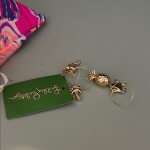 Set of 2 Lilly Pulitzer wine charms